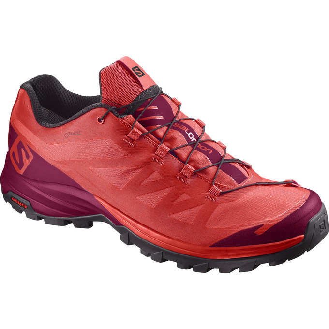 Chaussures De Randonnée Salomon Femme Orange / Bordeaux - Salomon OUTPATH GTX® W - France (2518-FOZX